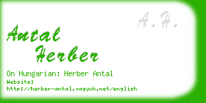 antal herber business card